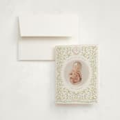 "Cottagecore" - Birth Announcement Thank You Cards in Cotton Candy by Creo Study - Front