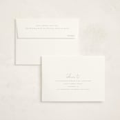 "Delicate" - Birth Announcement Thank You Cards in Powder by Sara Hicks Malone - FREE Recipient Addressing