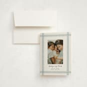 "Beach Linen" - Birth Announcement Thank You Cards in Cloud by Kelly Schmidt - Front