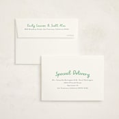 "Jolly Good" - Birth Announcement Thank You Cards in Clover by Megan Davis - FREE Recipient Addressing