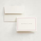 "Frolic" - Birth Announcement Thank You Cards in Ballet Slipper by Megan Davis - Front