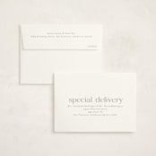 "Classy Name" - Birth Announcement Thank You Cards in Cloud by Ekko Studio - FREE Recipient Addressing