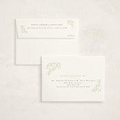 "Tiny Sprig" - Birth Announcement Thank You Cards in Sage by Sarah Brown - FREE Recipient Addressing