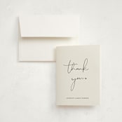 "Just Me" - Birth Announcement Thank You Cards in Midnight by Lehan Veenker - Front