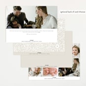 "Sweeping Name" - Birth Announcements in Cloud by Alethea and Ruth - Back of Card Options