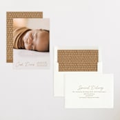 "Swaddle" - Birth Announcements in Rust by Stacey Meacham - Assembled
