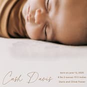 "Swaddle" - Birth Announcements in Rust by Stacey Meacham - Detail