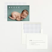 "Tiny Sophisticated" - Birth Announcements in Cotton by Carolyn MacLaren - Assembled