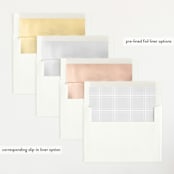 "Tiny Sophisticated" - Birth Announcements in Cotton by Carolyn MacLaren - Slip-In Envelope Liners