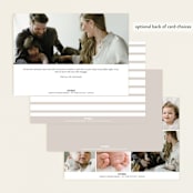 "Little Snaps" - Birth Announcements in Linen by Robert and Stella - Back of Card Options