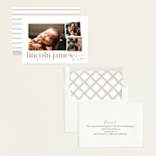 "Little Snaps" - Birth Announcements in Linen by Robert and Stella - Assembled