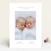 "twin" - Birth Announcements in Cloud by Lori Wemple - Front