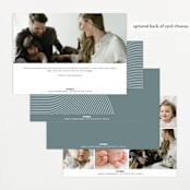 "Take Shape" - Birth Announcements in Snow by Lauren Chism - Back of Card Options