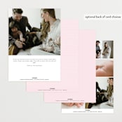 "Simply Serene" - Birth Announcements in Blush by Lauren Chism - Back of Card Options