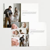 "Simply Serene" - Birth Announcements in Blush by Lauren Chism - Interior Options