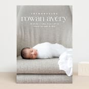 "Exemplary" - Birth Announcements in Cotton by Olivia Raufman - Front