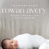 "Exemplary" - Birth Announcements in Cotton by Olivia Raufman - Detail