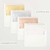 "Exemplary" - Birth Announcements in Cotton by Olivia Raufman - Envelope Liner Options