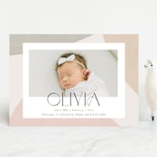 "Artful" - Birth Announcements in Sherbet by Pixel and Hank - Front