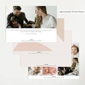 "Artful" - Birth Announcements in Sherbet by Pixel and Hank - Back of Card Options