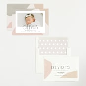 "Artful" - Birth Announcements in Sherbet by Pixel and Hank - Assembled