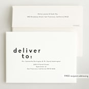 "Modern Name" - Birth Announcements in Moon by Robin Ott - FREE Recipient Addressing