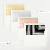 "Modern Name" - Birth Announcements in Moon by Robin Ott - Envelope Liner Options