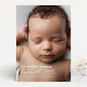 "certified cute" - Birth Announcements in Snow by Sara Hicks Malone - Front
