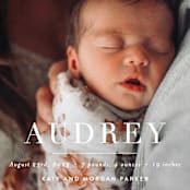 "the edit" - Birth Announcements in Simply White by Sara Hicks Malone - Detail