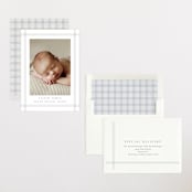 "Soft plaid" - Birth Announcements in Cement by Stacey Meacham - Assembled