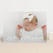 "Georgette" - Birth Announcements in Cotton by Megan Davis - Front