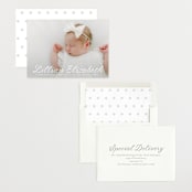 "Georgette" - Birth Announcements in Cotton by Megan Davis - Assembled