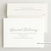 "Georgette" - Birth Announcements in Cotton by Megan Davis - FREE Recipient Addressing