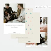 "Wavy Pastel Frame" - Birth Announcements in Cream by Baumbirdy - Back of Card Options