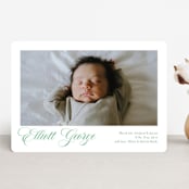 "Hollis" - Birth Announcements in Clover by Megan Davis - Front