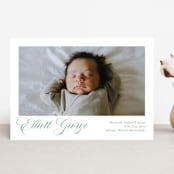"Hollis" - Birth Announcements in Clover by Megan Davis - Front