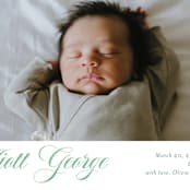 "Hollis" - Birth Announcements in Clover by Megan Davis - Detail