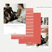 "Vintage Love Bow" - Birth Announcements in Latte by Kartika Paramita - Back of Card Options