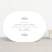 "Understated" - Birth Announcements in Lily by Sara Hicks Malone - Front