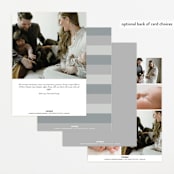 "Chic Introduction" - Birth Announcements in Storm by Olivia Raufman - Back of Card Options
