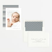 "Chic Introduction" - Birth Announcements in Storm by Olivia Raufman - Assembled