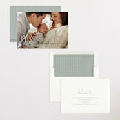 "Delicate" - Birth Announcements in Powder by Sara Hicks Malone - Assembled