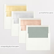 "Delicate" - Birth Announcements in Powder by Sara Hicks Malone - Slip-In Envelope Liners