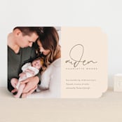"Signature Babe" - Birth Announcements in Peach by Jessica Williams - Front