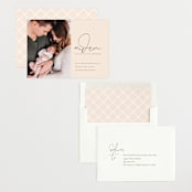 "Signature Babe" - Birth Announcements in Peach by Jessica Williams - Assembled