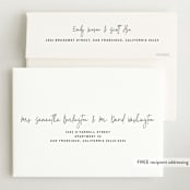 "overjoyed script" - Birth Announcements in Onyx by Lindsay Stetson Thompson - FREE Recipient Addressing
