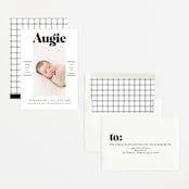 "Bold Name Frame" - Birth Announcements in Ash by Alethea and Ruth - Assembled