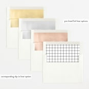 "Bold Name Frame" - Birth Announcements in Ash by Alethea and Ruth - Envelope Liner Options