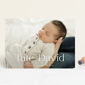 "Stacked Name" - Birth Announcements in Cloud by Alethea and Ruth - Front