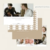 "Stacked Name" - Birth Announcements in Cloud by Alethea and Ruth - Back of Card Options